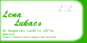 lena lukacs business card